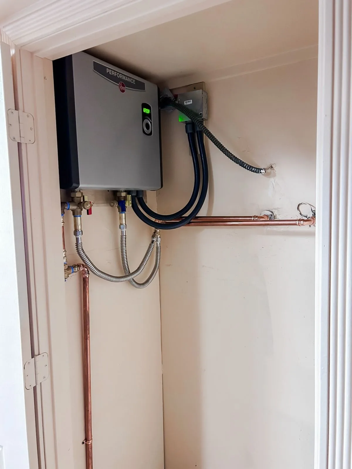 Water heater install